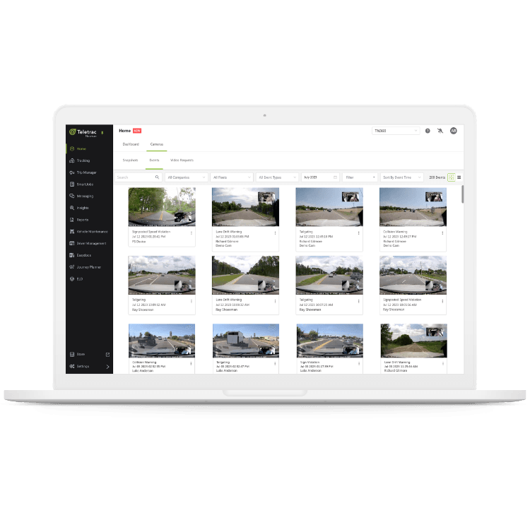 Laptop dashboard interface